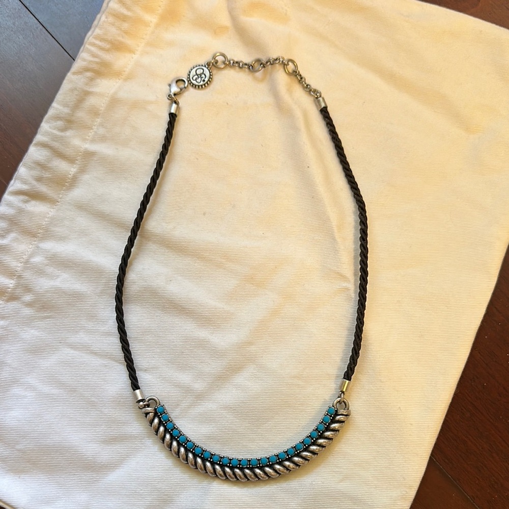Elegant Silver and Blue Necklace